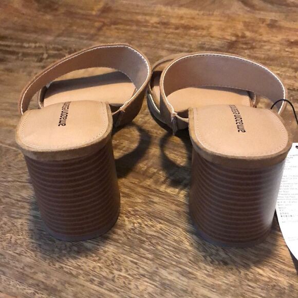 Amazon Essential Slip on PU Suede Sandals camel - Picture 3 of 7